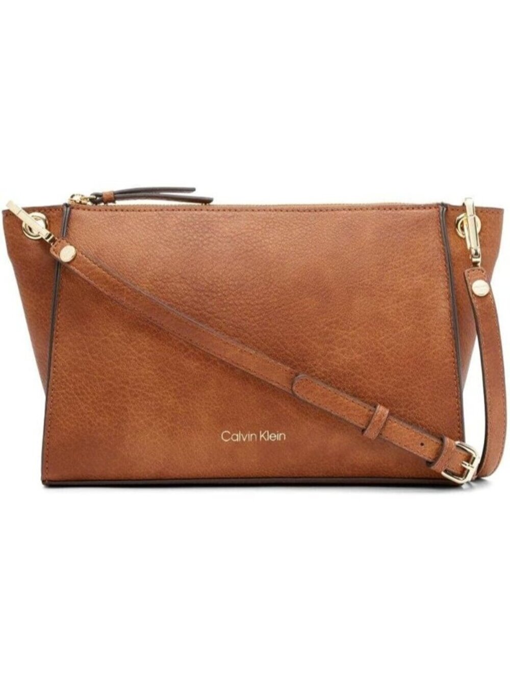Calvin Klein Women's Caramel Reyna Crossbody Shoulder HandBag